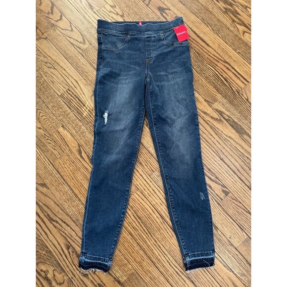 New Spanx Small Distressed Denim Legging Wash $128 Small - Picture 1 of 4